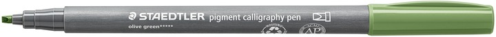 Actual product image Staedtler Pigment calligraphy pen olive green (Olive green, 1 x)
