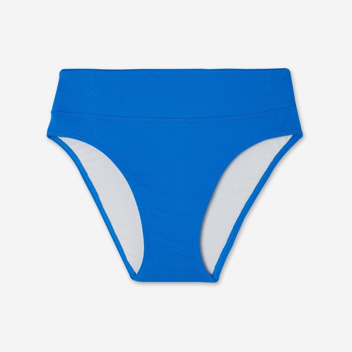 Image du produit Olaian Bas de maillot culotte haute texturé surf Femme - Nora bleu (36 DD, Bande de fréquences 38 (2600 MHz))