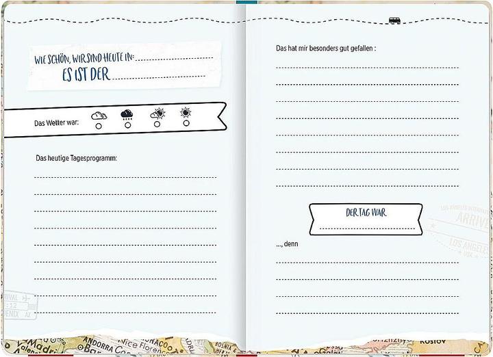 Actual product image Travel diary (map)