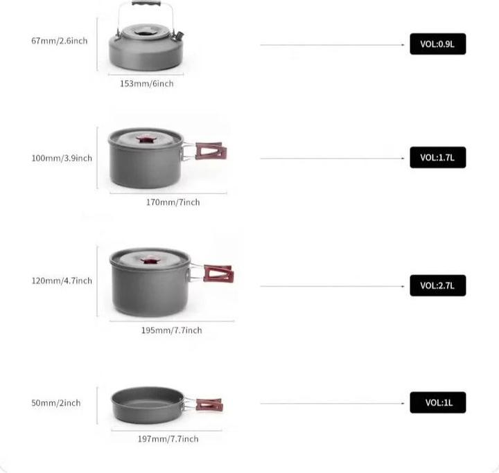 Actual product image No Name Cookware set fmc-209 FIRE-MAPLE
