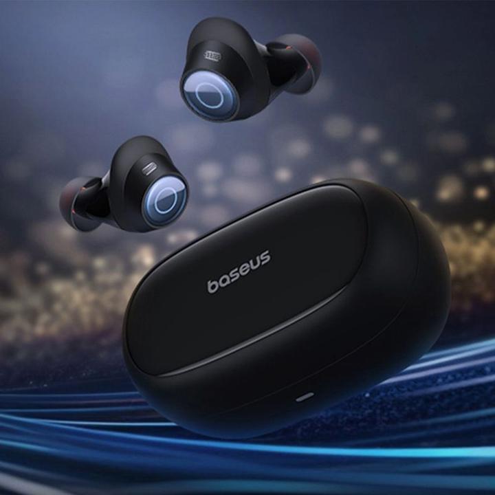 Actual product image Baseus Bowie MA20 Pro TWS Wireless Headphones with ANC and IPX6 - Black (ANC, 8 h, Wireless)