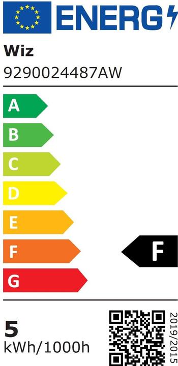 Energie-Label WiZ 8720169075696 (E14, 4.90 W, 470 lm, 3 x, F)