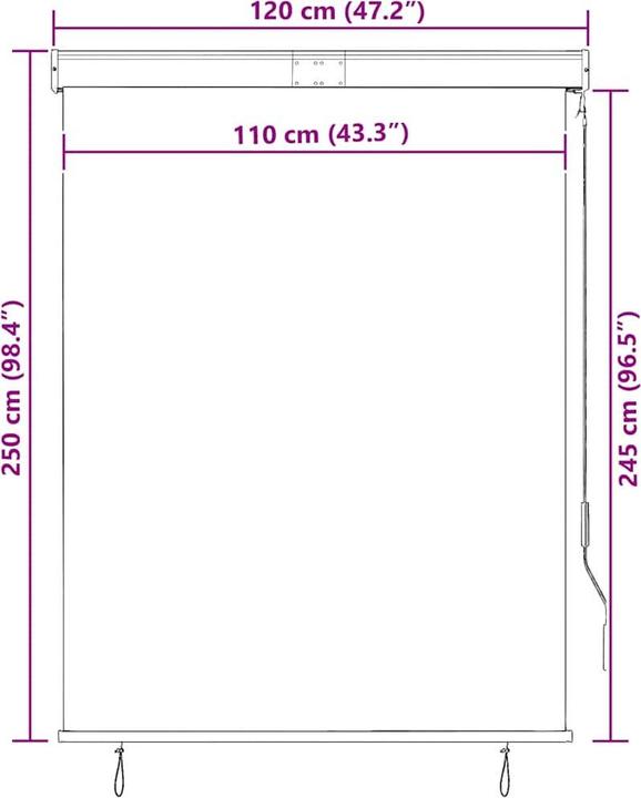 Image du produit vidaXL Meris (120 x 250 cm)