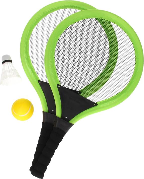 Actual product image Johntoy Tennis set with ball and shuttlecock