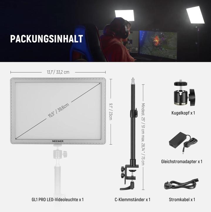 Actual product image Neewer GL1 Pro (Video light)