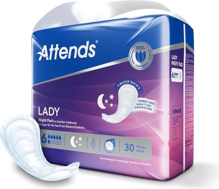 Actual product image Attends Lady Night Pad 6 (30 x)