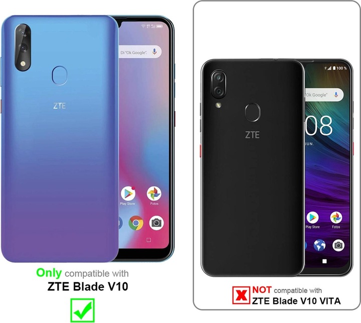 Actual product image Cadorabo Book Invisible Magnet Cover (ZTE Blade V10)