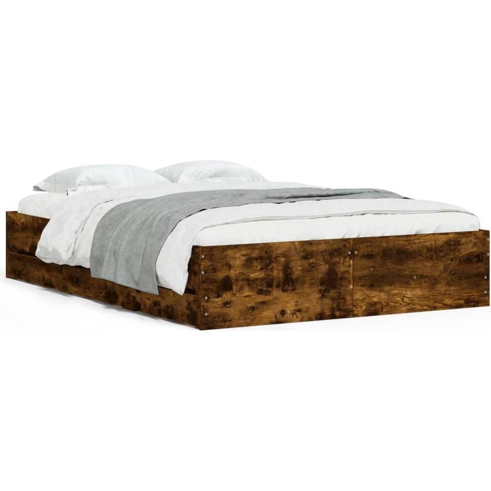VidaXL, Bett, Bettgestell mit Schubladen 135 x 190cm (135 x 190 cm)