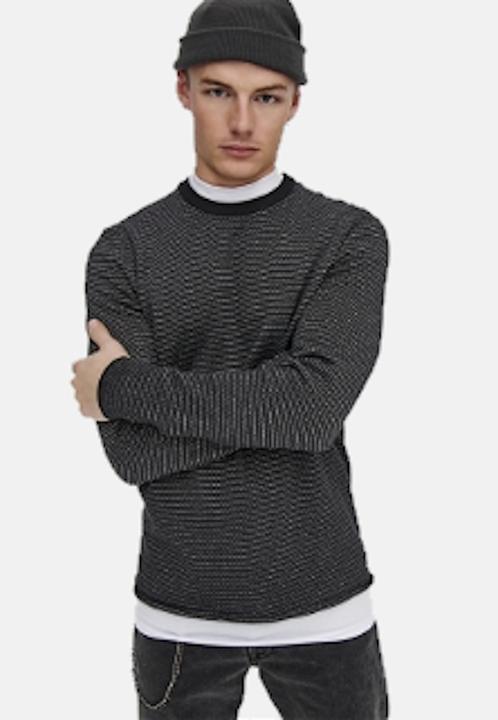 Actual product image Only & Sons Onsniguel Reg 12 Stripe Crew Knit (L)