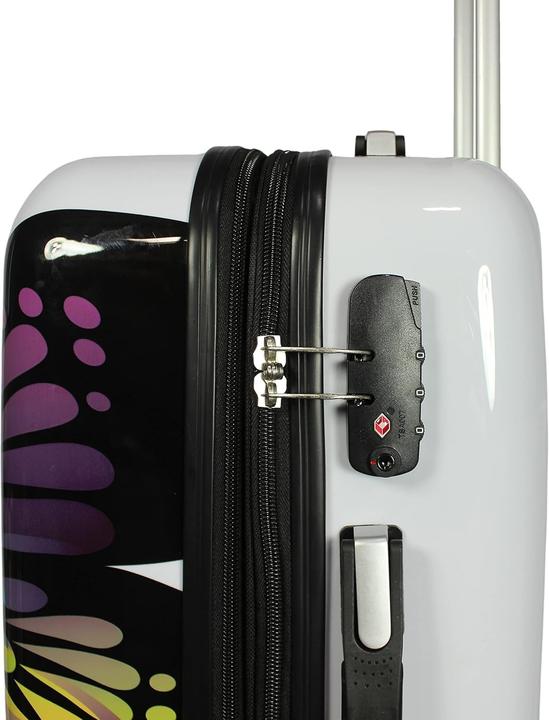 Produktbild World Traveler Valigia Spinner Farfalla Bianca e Nera
