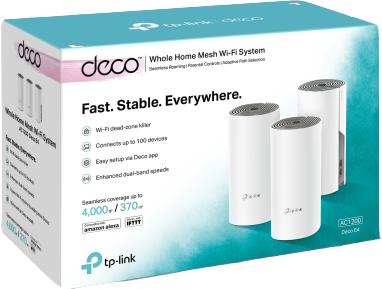Produktbild TP-Link Deco E4 WLAN Mesh 3er Set (AC1200)