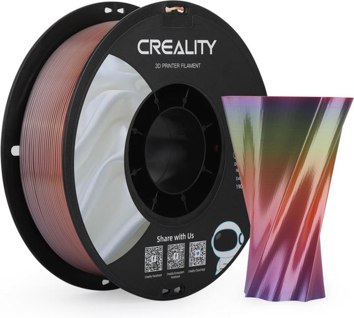 Image du produit Creality Filament PLA, arc-en-ciel, 1,75 mm, 1 kg (PLA, 1.75 mm, 1000 g, Multicolore)