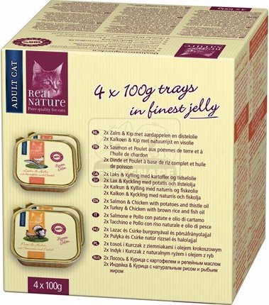 Real Nature Multipack Zartes Gelee (Adult, 4 Stk., 100 g)