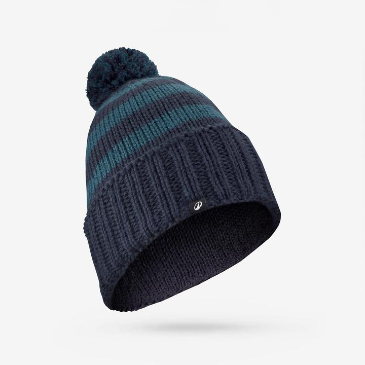 Actual product image Wedze Mütze mit Bommel Erwachsene - Grand Nord FR 500 schwarz/blau (One size)