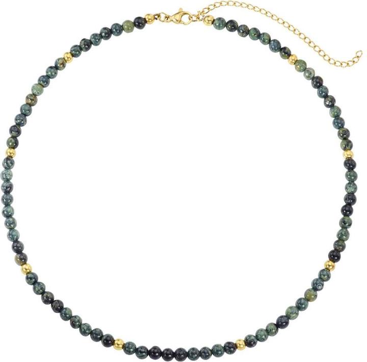 Immagine prodotto Bijouteria Collana di pietre (Acciaio inossidabile, Rivestimento in PVD (colore oro), Giada, 45 cm)