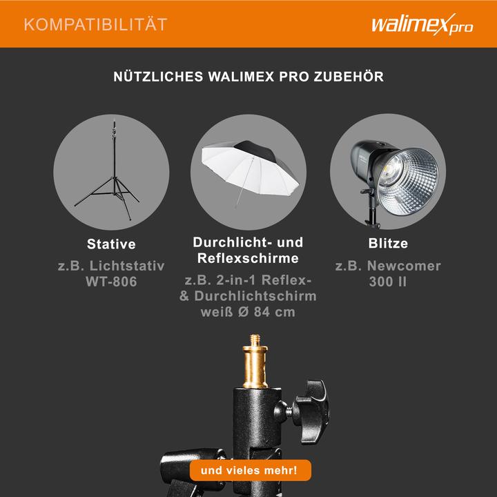 Image du produit Walimex Porte-parapluie inclinable avec fixation à tourillon (À monter)