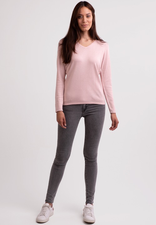Immagine prodotto Cash-Mere Seide Kaschmir V-Ausschnitt Pullover (XS)