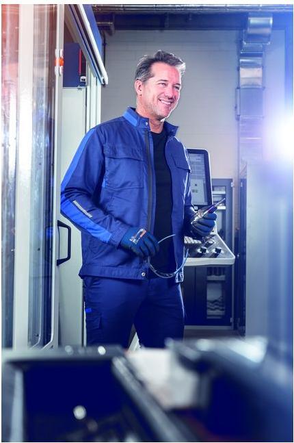 Actual product image Blakläder Waistband jacket industry stretch, navy blue / cornflower blue, unisex size: S (S)