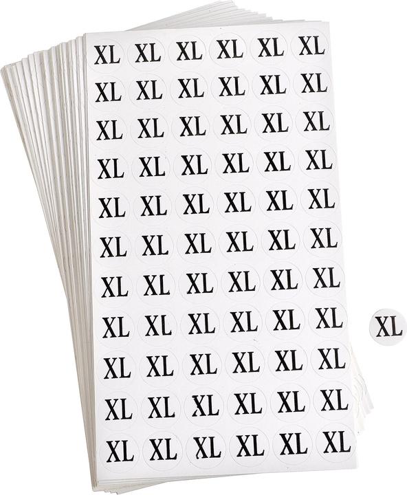 Immagine prodotto VBS Adesivo taglia XXL per abbigliamento, 3960 pezzi