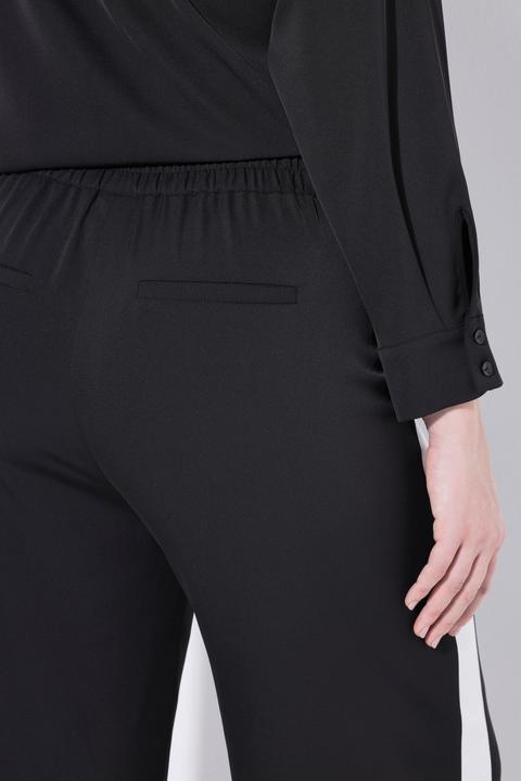 Image du produit Ulla Popken Pantalon Rose jambe large et taille confortable, bande contrastante sur les côtés (56)