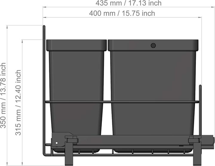 Produktbild Lanka Ja Muovi Einbau Mülleimer - LM 64/3 (29 l)
