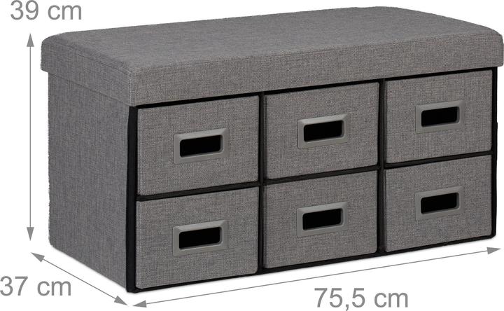 Actual product image Relaxdays storage bench (75.50 cm)
