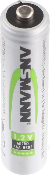 Produktbild Ansmann NiMH HR03 Sol (2 Stk., AAA, 550.55 mAh, Ladegerät inkl. Akku)