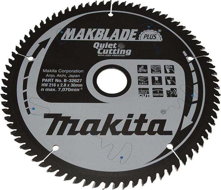Image du produit Makita MAKBLADE+ lame de scie 216x30x80Z
