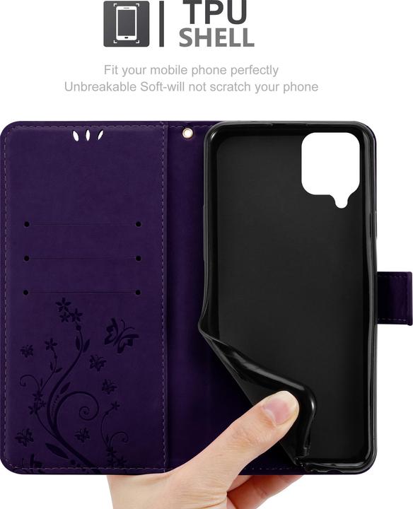 Actual product image Cadorabo Flower Book Cover (Samsung Galaxy A12)