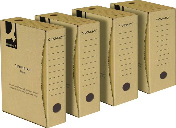 Produktbild Q-Connect Archivbox, Karton, A4/120mm, grau (A4)