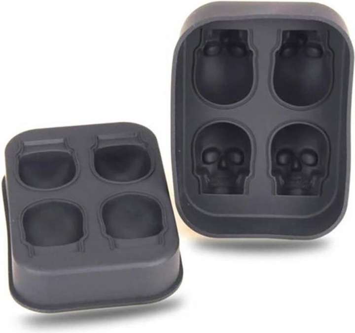 Produktbild König Design Silikon Eiswürfelform Totenkopf Skull Eiswürfel Eis für Whiskey Wein Bar Party