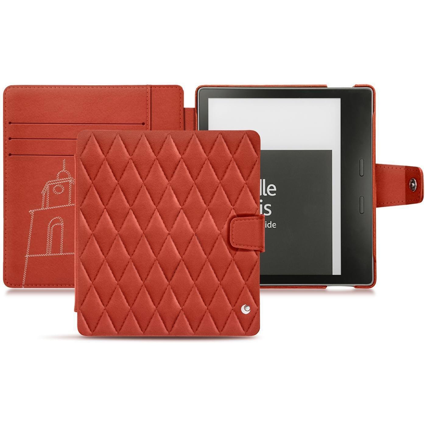 Noreve Lederschutzhülle Wallet (Kindle Oasis 2017), eReader Zubehör, Orange