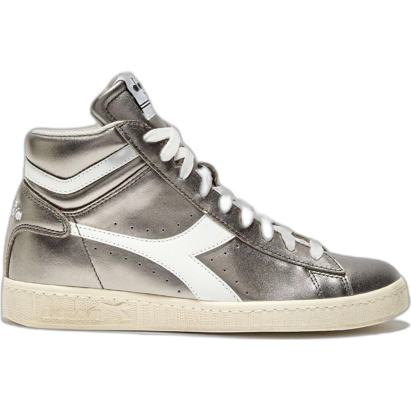 Diadora, Damen, Sneaker, Game L High Metallic, Silber, (38)