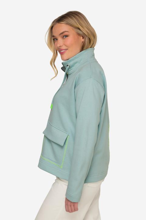 Image du produit Laurasøn Sweatjacke, Stehkragen, Rücken-Print, Zipper, OEKO-TEX (L)