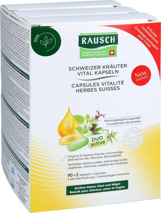 Image du produit Rausch Capsules vitalité aux herbes suisses (180 pièce(s), Capsules, 159 g)