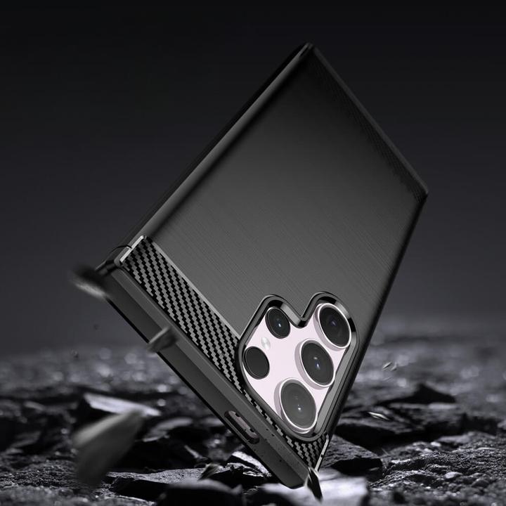 Actual product image Cover-Discount Metal carbon look cover black (Samsung Galaxy S24 Ultra)