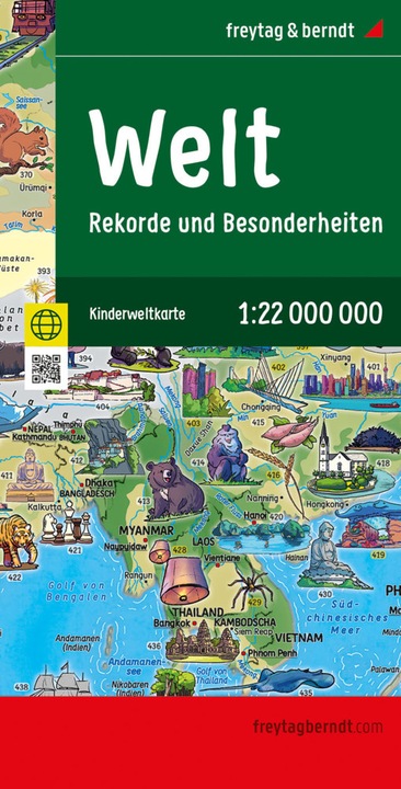 Immagine prodotto Mappa del mondo per bambini, 1:20.000.000, piegata, freytag & berndt