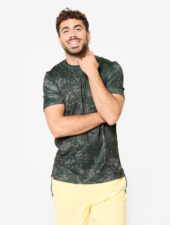 Domyos T-Shirt Herren Rundhalsausschnitt atmungsaktiv - khaki (XL)