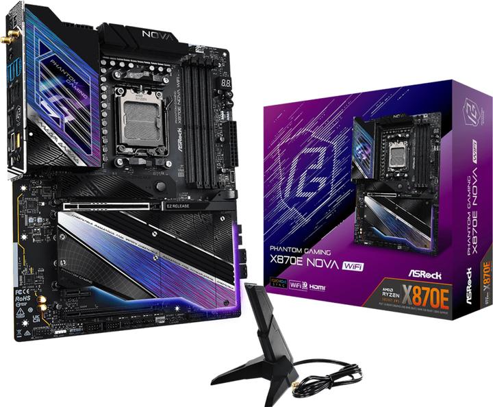 AsRock Phantom Gaming X870E Nova WiFi (AM5, AMD X870E, ATX)