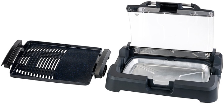 Actual product image Rosenstein & Söhne XL table grill with glass lid & ceramic-coated grill plate