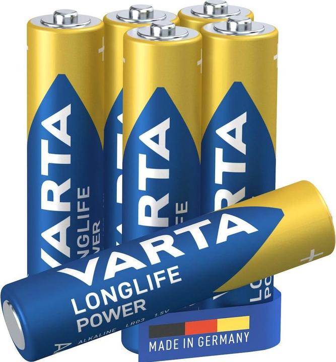 Immagine prodotto Varta Potenza di lunga durata AAA (6 pz., AAA / LR03 / Micro / R03 / AM4 / MN2400 / KR03, 1260 mAh)