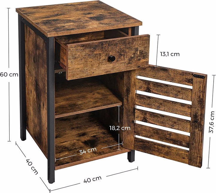 Image du produit Songmics Table d'appoint (40 x 40 x 60 cm)