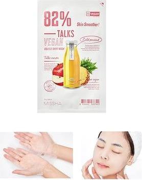 Actual product image Missha Talks Vegan Squeeze Sheet Exfoliating Sheet Mask Skin Smoother 27G