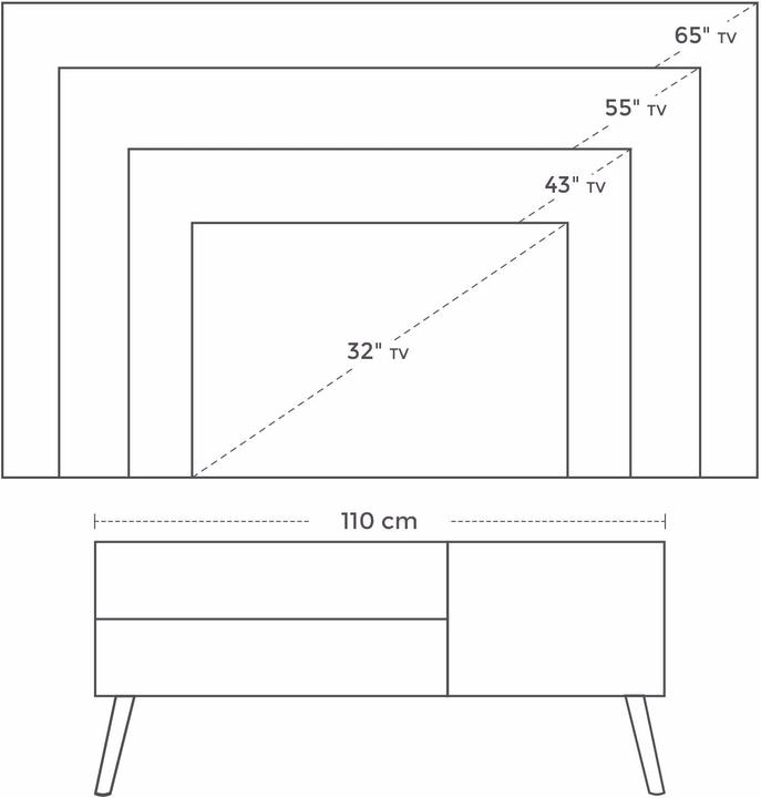 Image du produit Vasagle Bianca (110 x 40 x 49 cm)