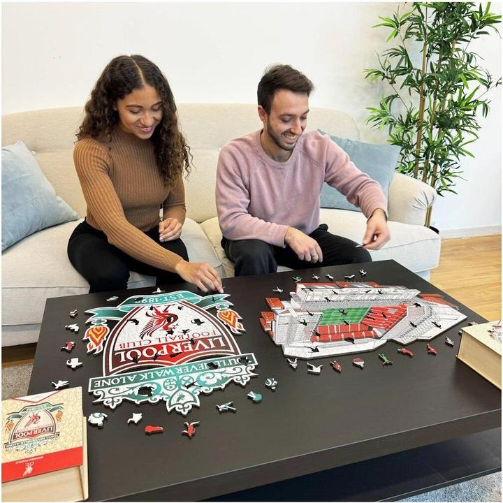 Actual product image Iconic Liverpool FC - Anfield Stadium - Wooden Puzzle Size M (270 pieces) (270 pieces)
