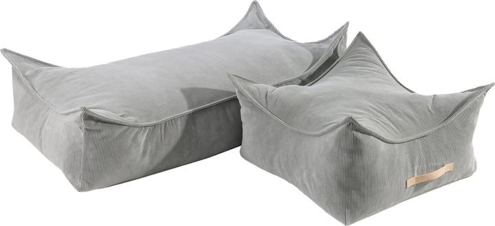 Produktbild Meowbaby Sitzsack für Kinder, Rechteckig, Cord, Grau (Kindersitzgruppe)