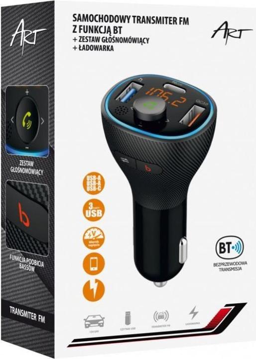 Image du produit Art Transmetteur FM MP3 pour voiture avec BT, USB FM-73
