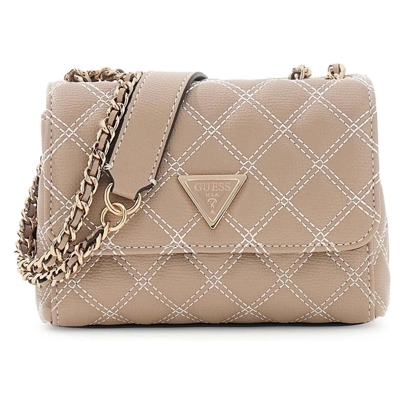 Guess, Damen, Handtasche, Giully Ii Mini 2 Compartment Convertible Flap, Braun