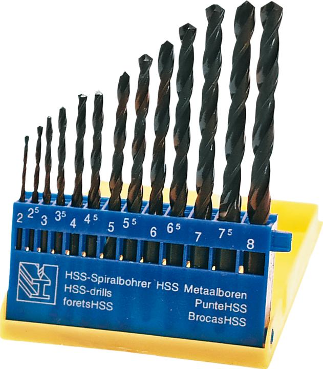 Produktbild TOP Wiertło do metalu HSS walcowe 2 7 4,5 4 5,5 5 3 2,5 3,5 6 6,5 7,5 8mm komplektas (5318) (2, 2.5, 3, 3.5, 4, 4.5, 5, 5.5, 6, 6.5, 7, 7.5, 8)