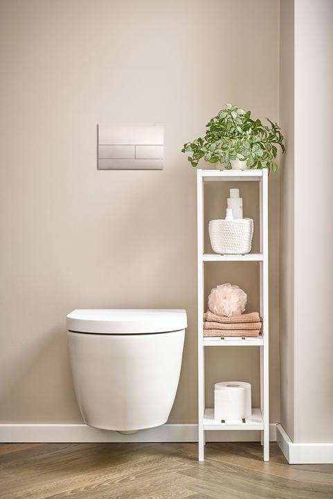 Productafbeelding Zeller Present Staand rek w. 4 planken, MDF, wit (22 x 22 x 92 cm)